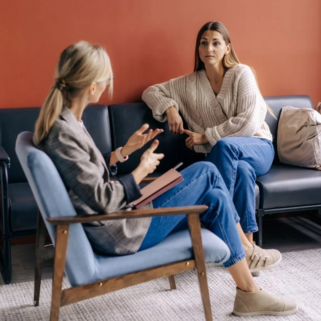 woman attending therapy