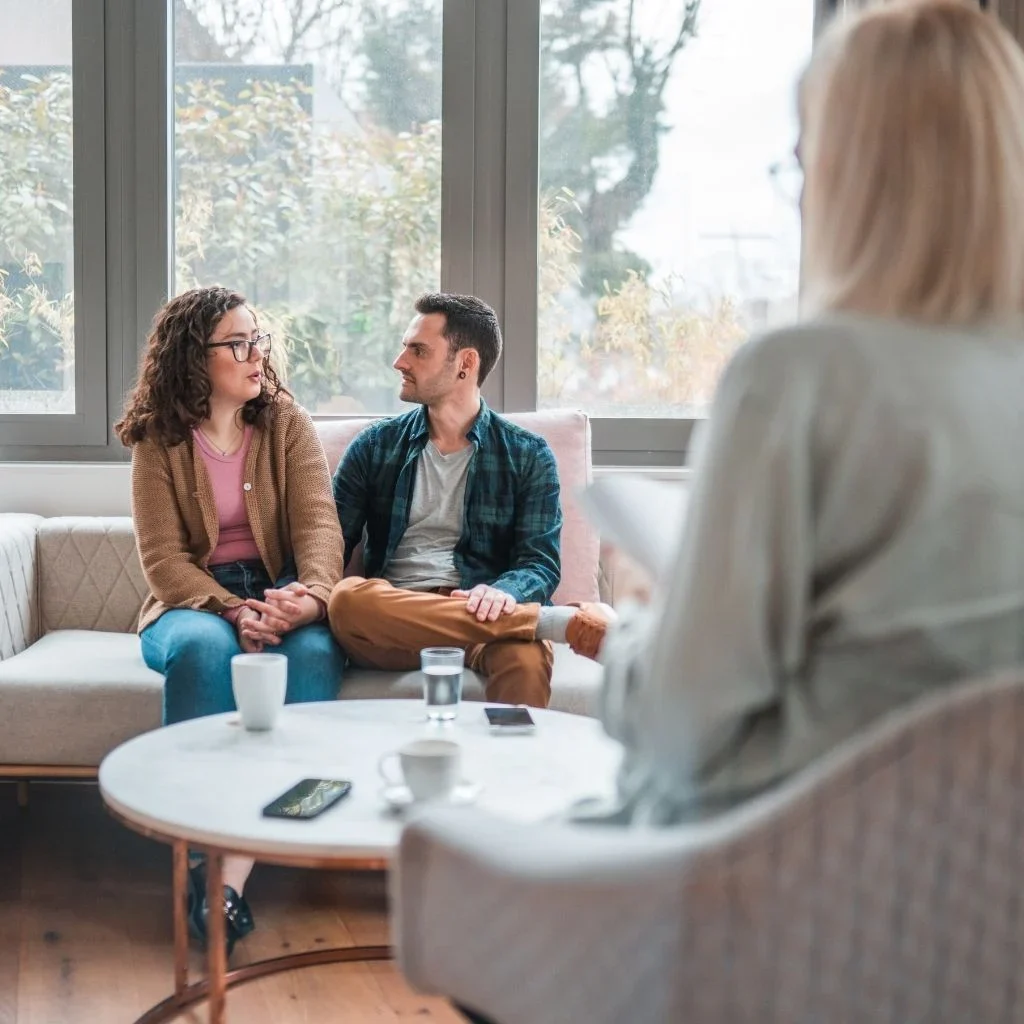 struggling couple attending couples counseling