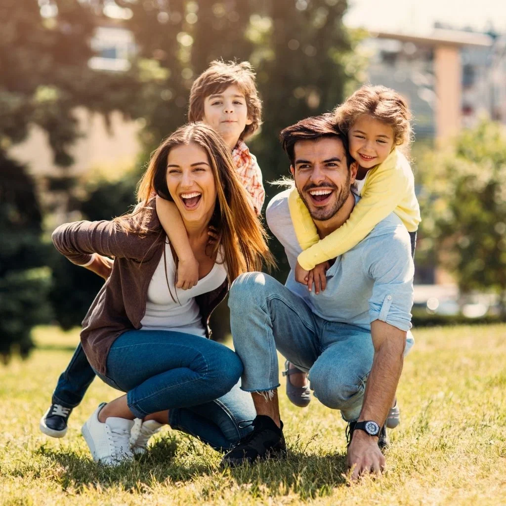 a loving and happy family