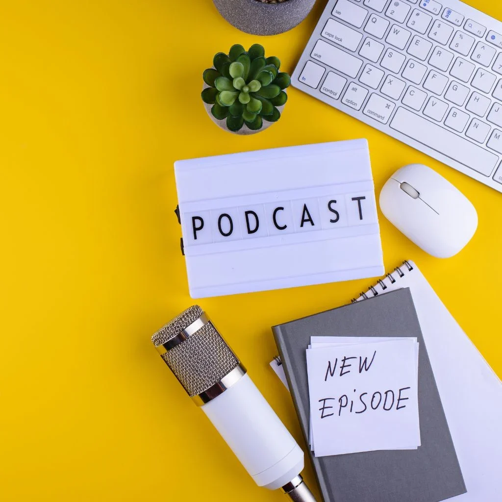podcast microphone and other items
