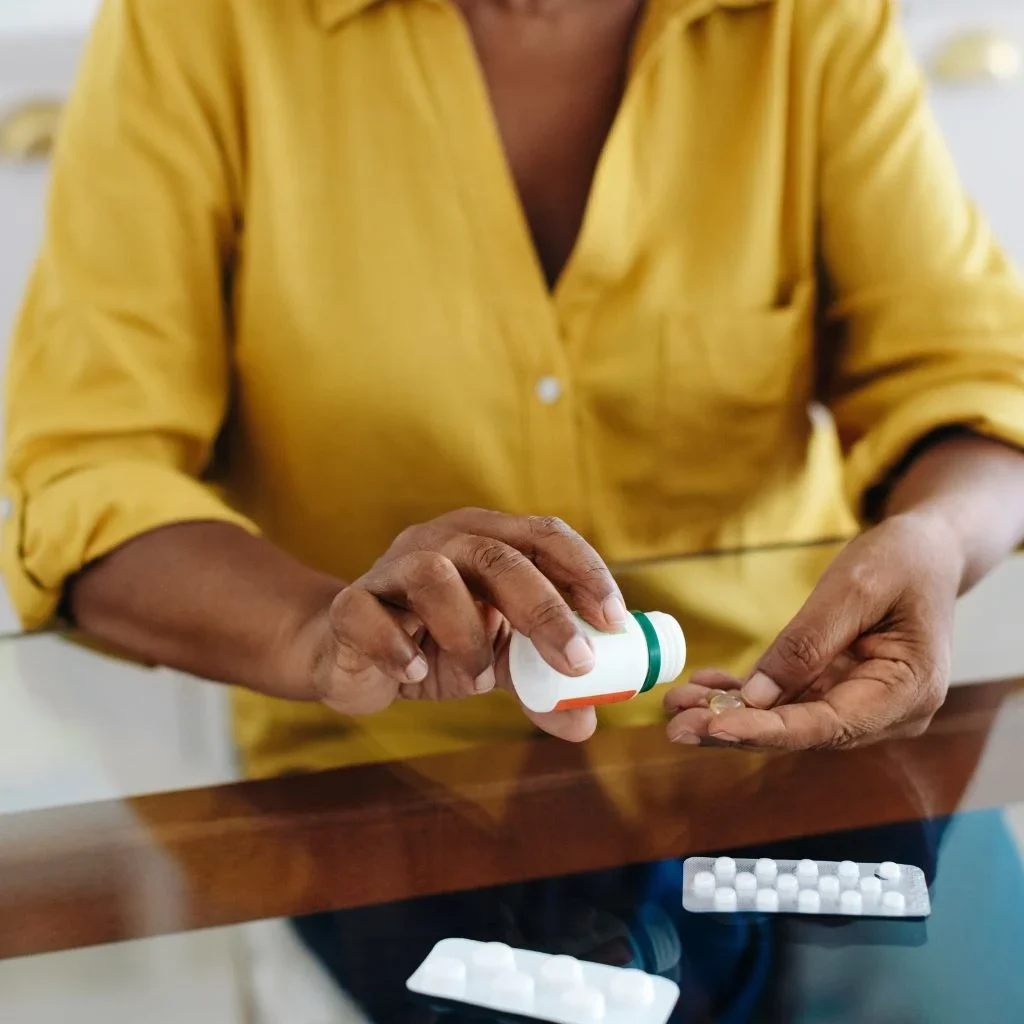 woman getting your medication to assist with anxiety