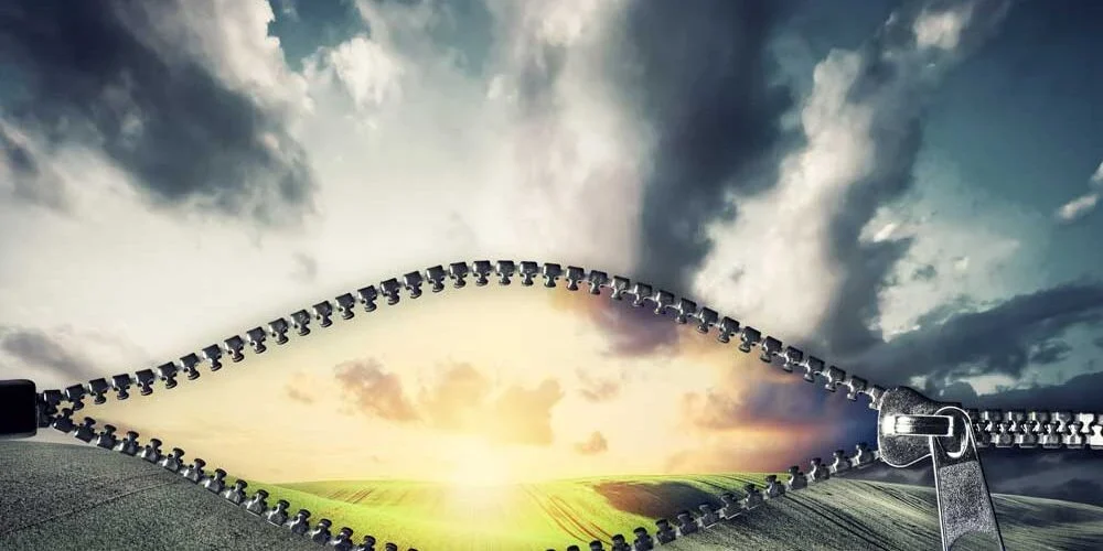 Unzipping the sky to light up and bring in color