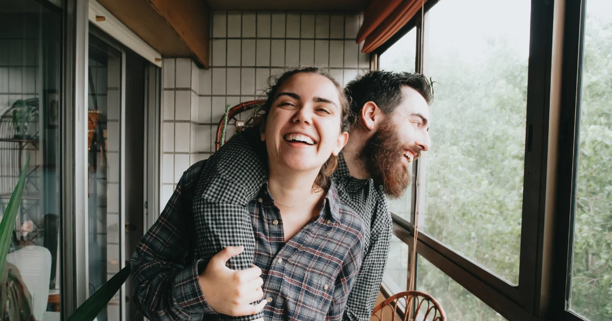 Happy loving and forgiving couple